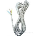 cotton braided power cord